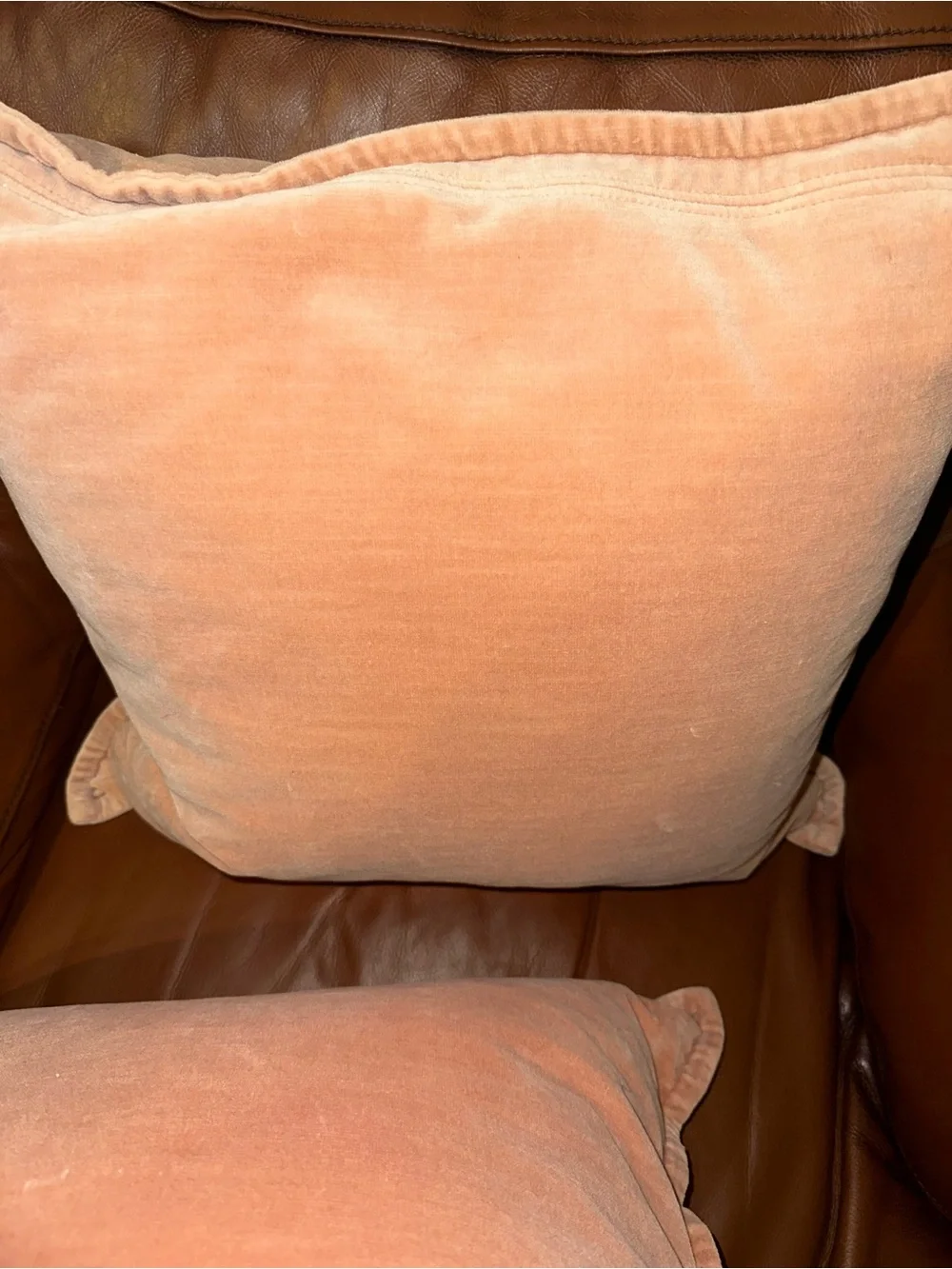 Pottery Barn Velvet Square Throw Pillow Covers - Blush